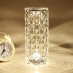 چراغ خواب رومیزی کریستال شارژی