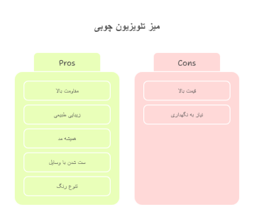 قیمت میز تلویزیون چوبی جدید