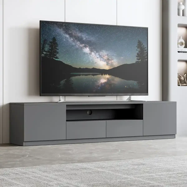 میز تلویزیون طوسی روشن مدل هارپر